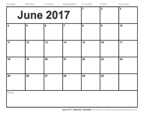 Free Printable June 2017 Calendar Free Printable June 2017 Calendar