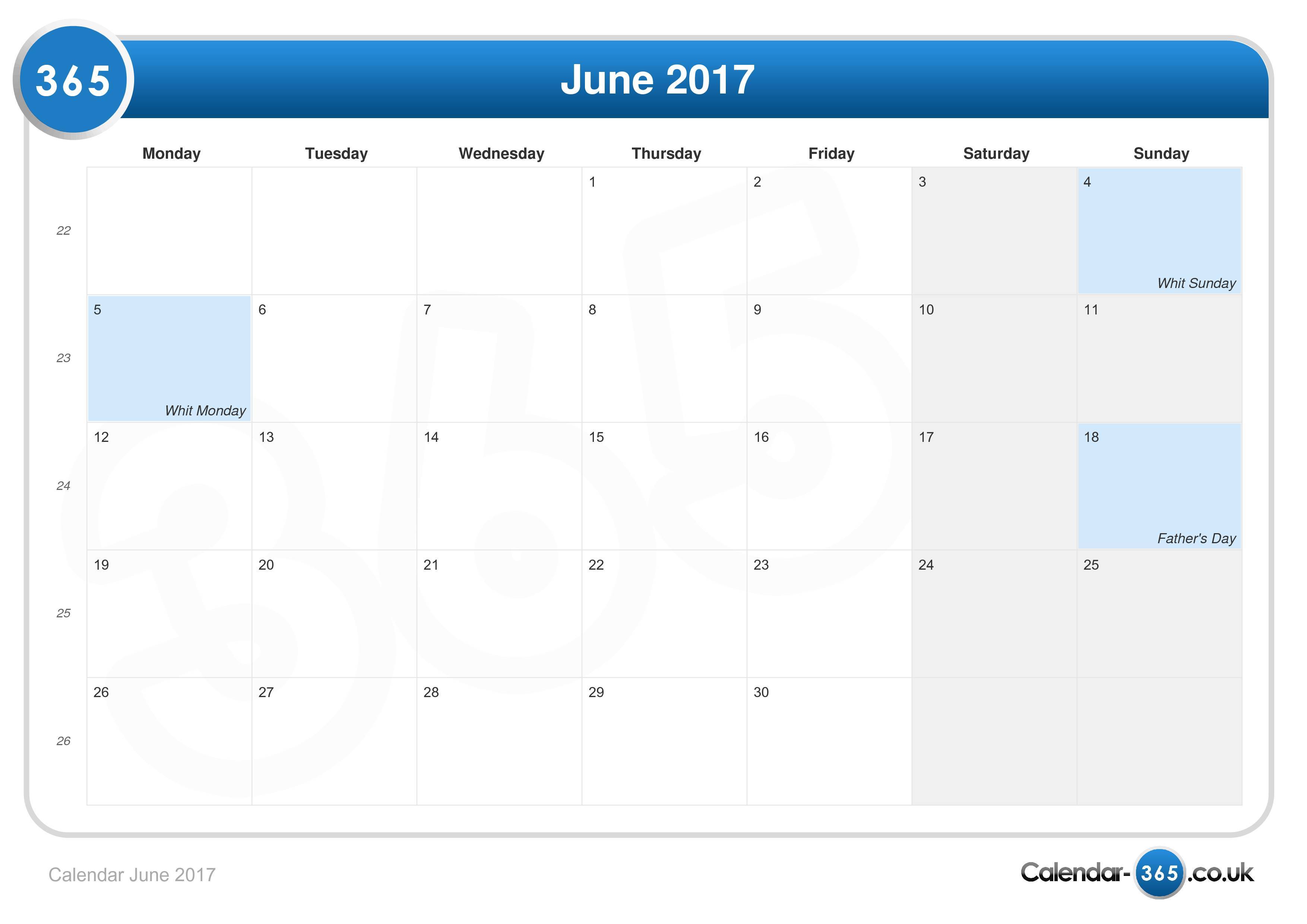 June 2017 Calendar Uk | monthly calendar printable June 2017 Calendar Uk | monthly calendar printable