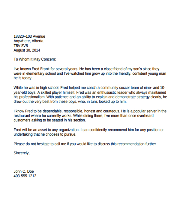 Letter Of Recommendation For Immigration | Crna Cover Letter Letter Of Recommendation For Immigration | Crna Cover Letter