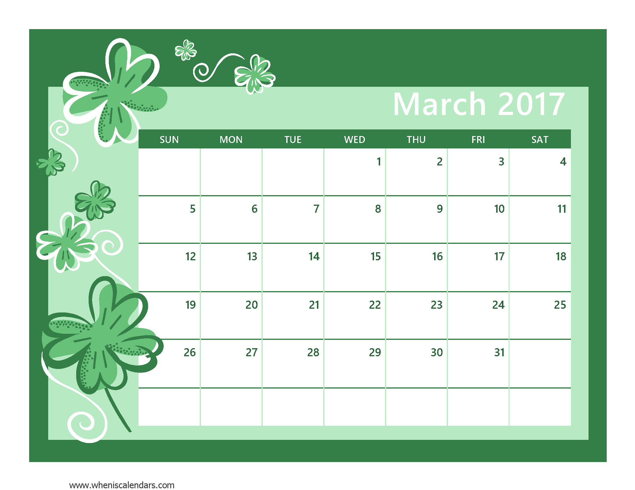 March 2017 Calendar Pdf | printable calendar templates