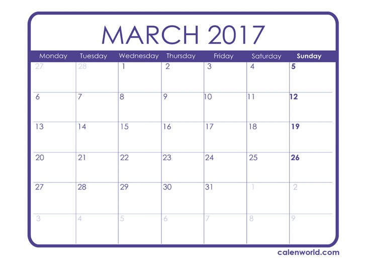 March 2017 Calendar Uk | free calendar 2017