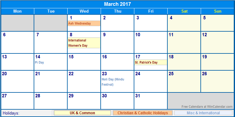 March 2017 Calendar Uk | yearly calendar template March 2017 Calendar Uk | yearly calendar template