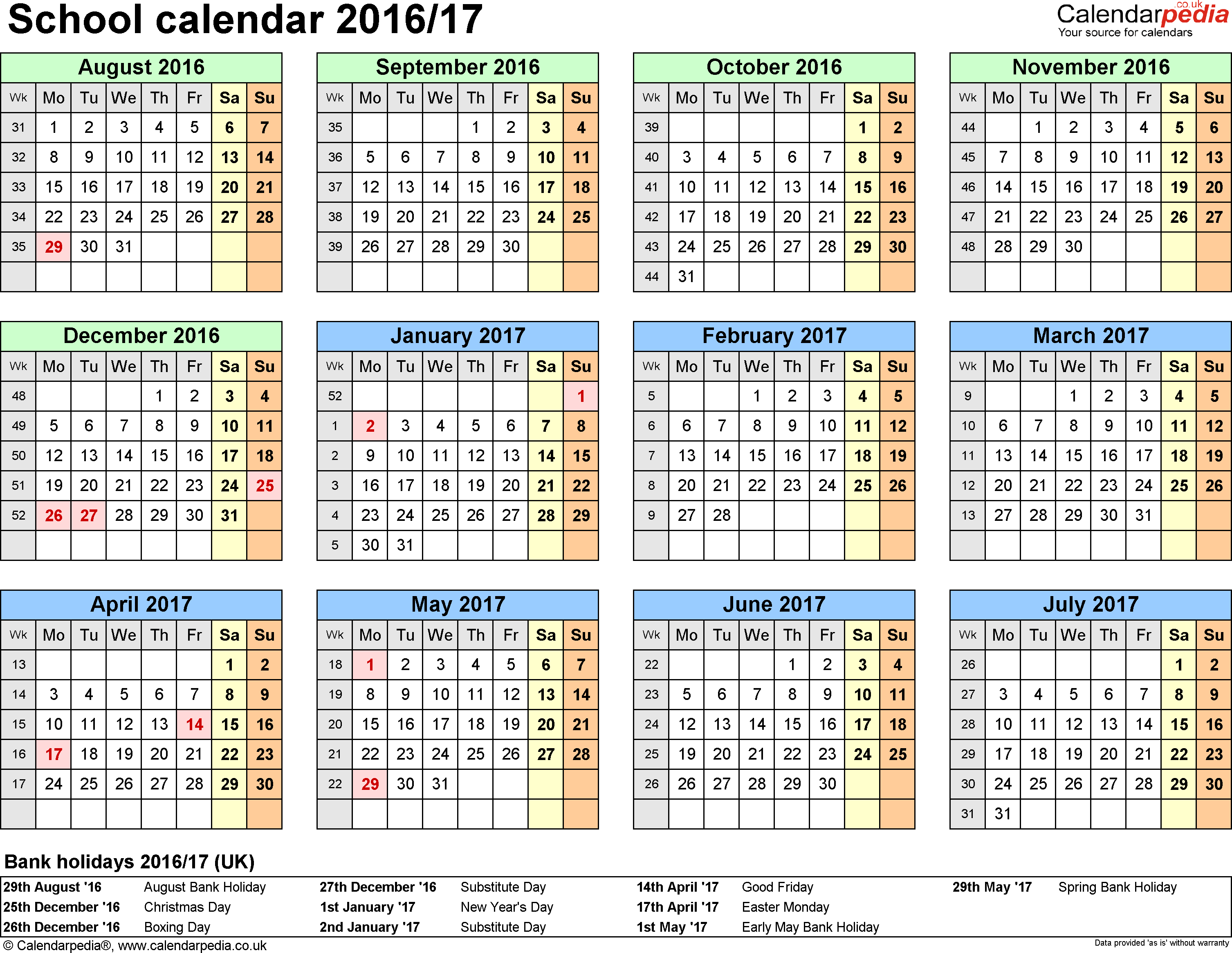 March 2017 Calendar Uk | yearly calendar printable