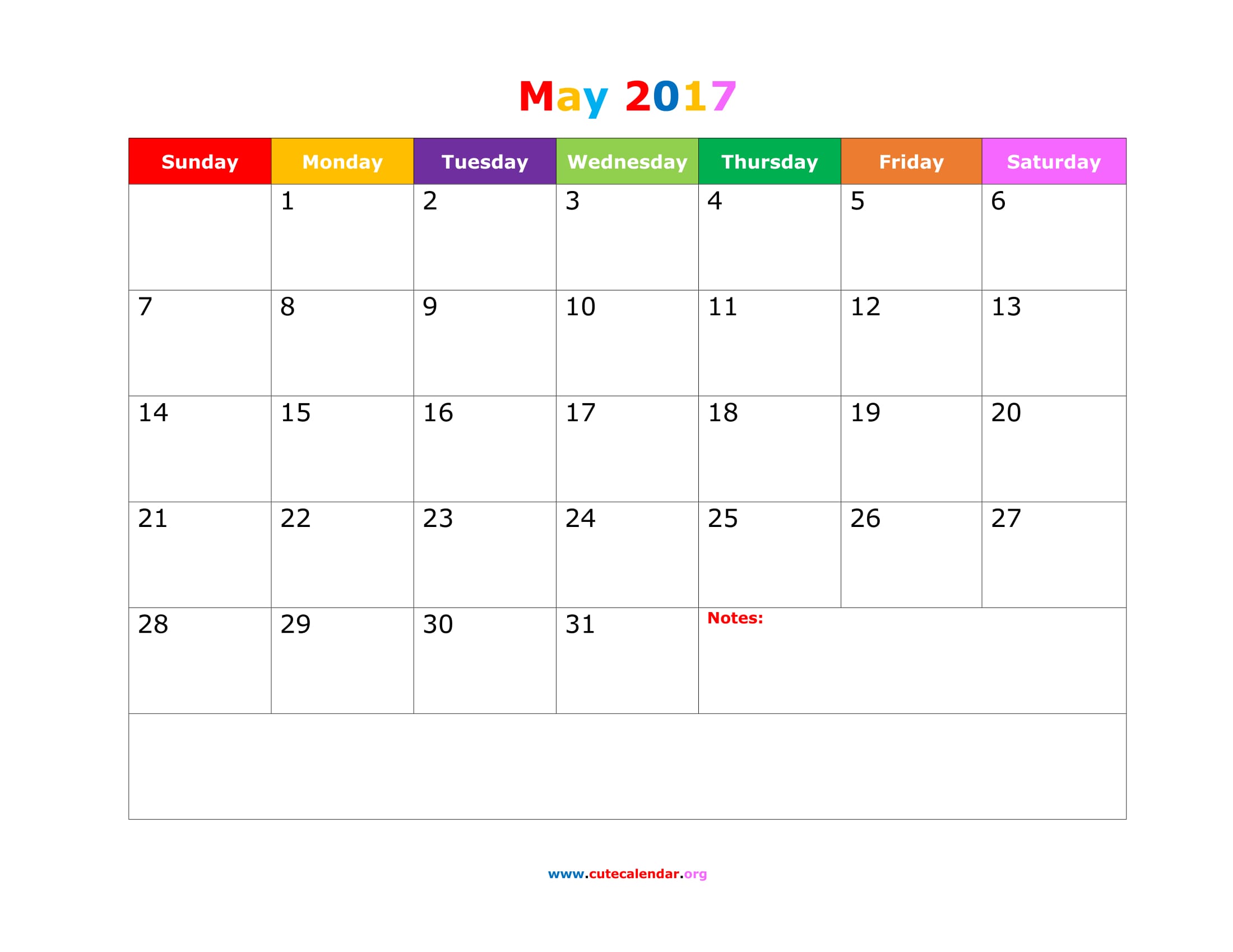 May 2017 Calendar Cute | free calendar 2017 May 2017 Calendar Cute | free calendar 2017