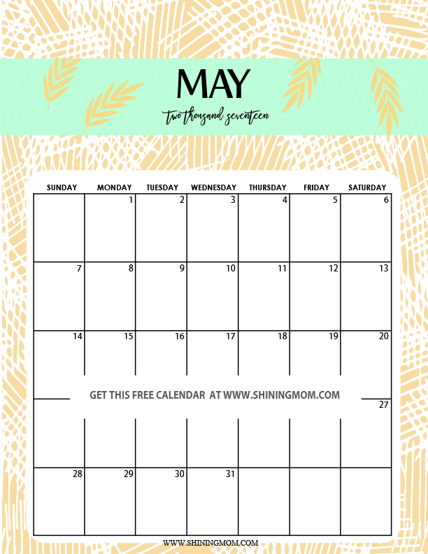 Fun and Cute 2017 Calendar Printable!
