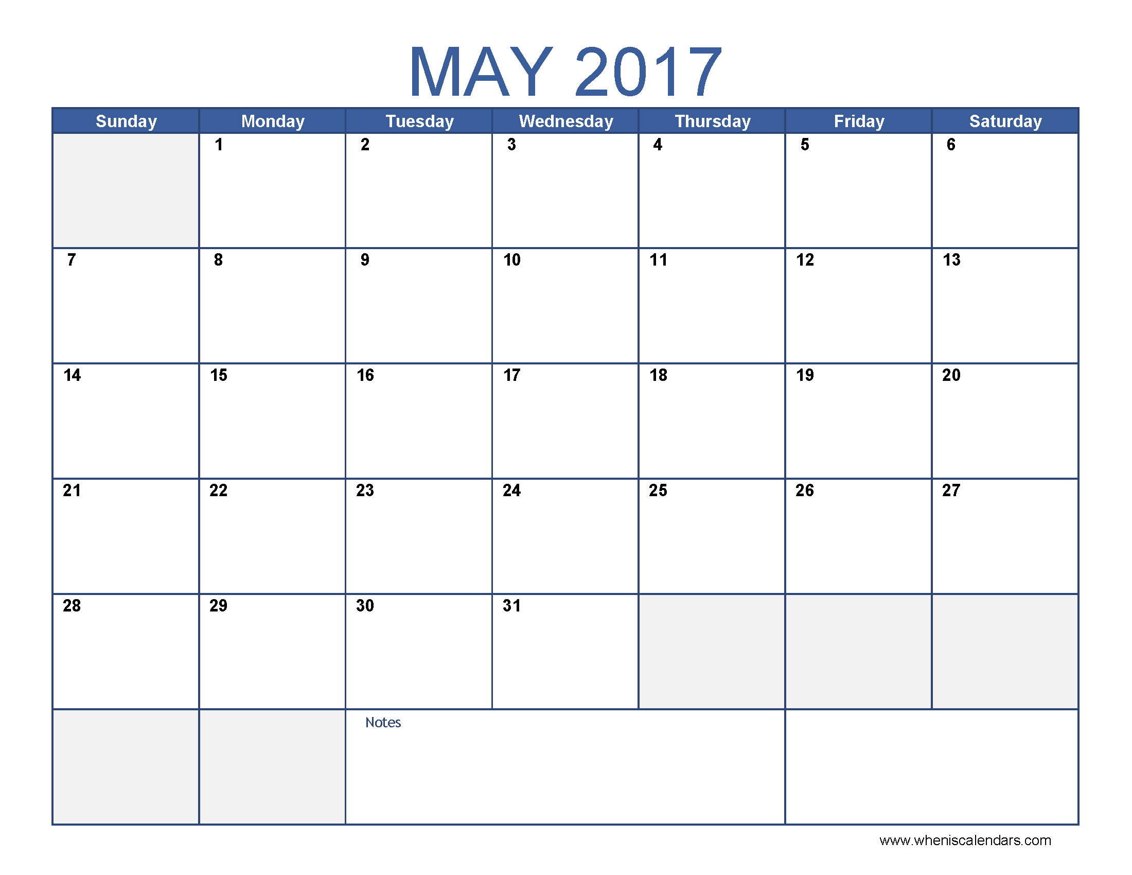 May 2017 Calendar Template | free calendar 2017 May 2017 Calendar Template | free calendar 2017