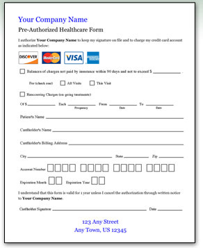 Free Medical Billing Form