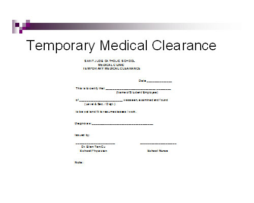 27+ Sample Medical Clearance Forms | Sample Forms