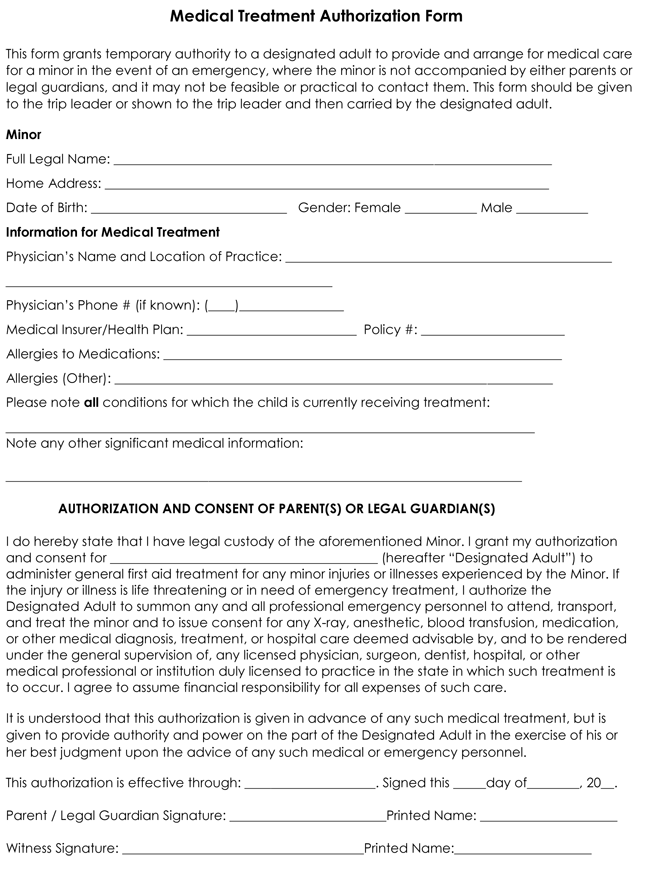 Child Medical Consent Form Templates 6 Samples for Word Child Medical Consent Form Templates 6 Samples for Word