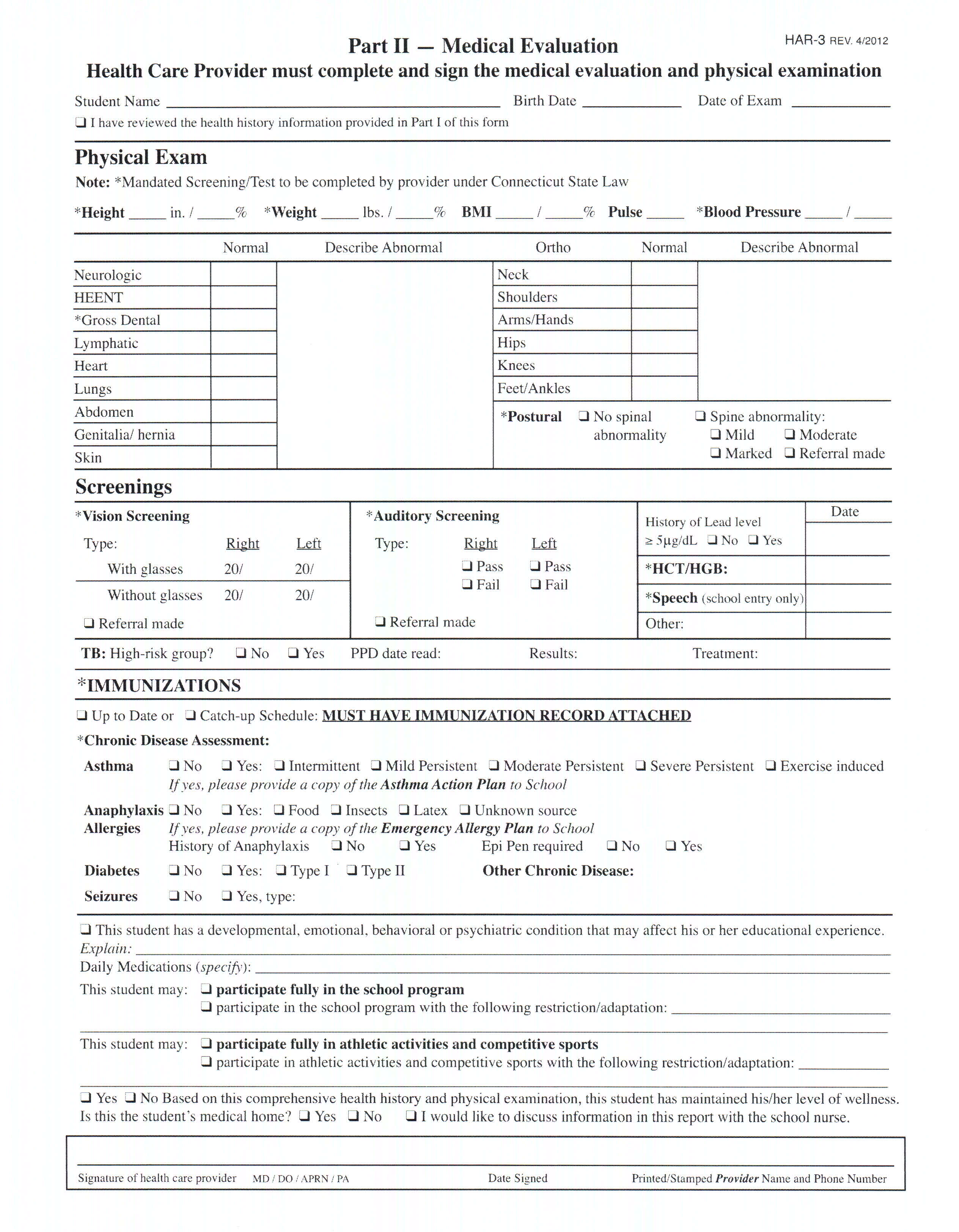 Best Photos of Sample Of Medical Evaluation Forms Medical 