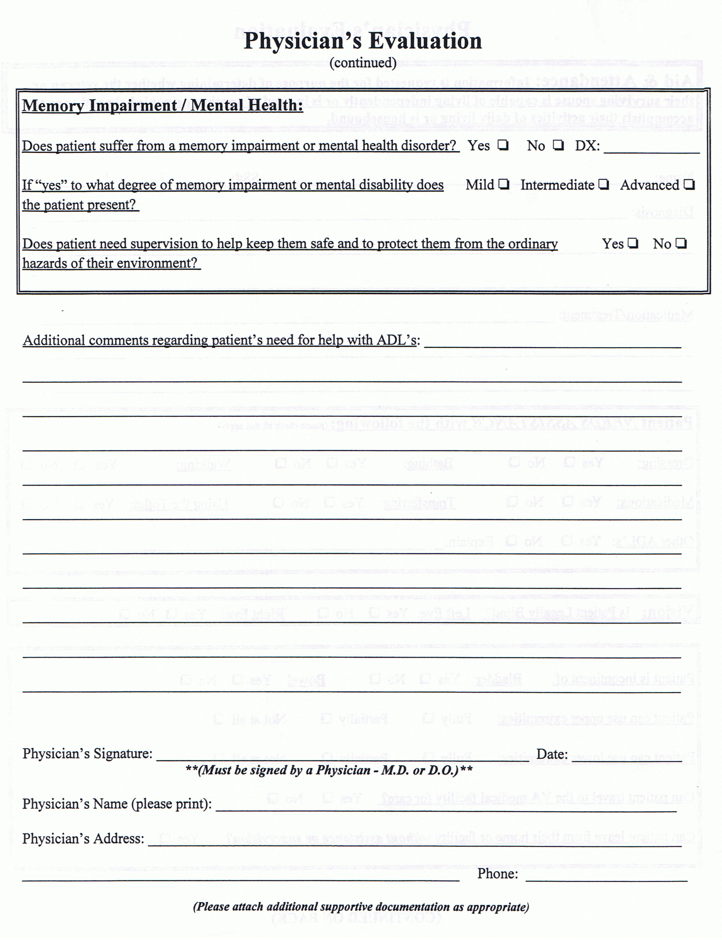 Best Photos of Sample Of Medical Evaluation Forms Medical 