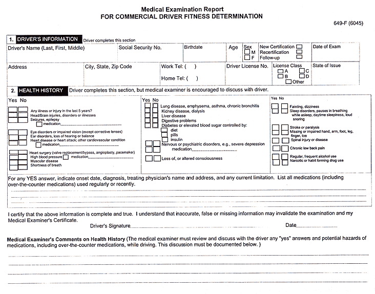 Medical exam form for canadian immigration