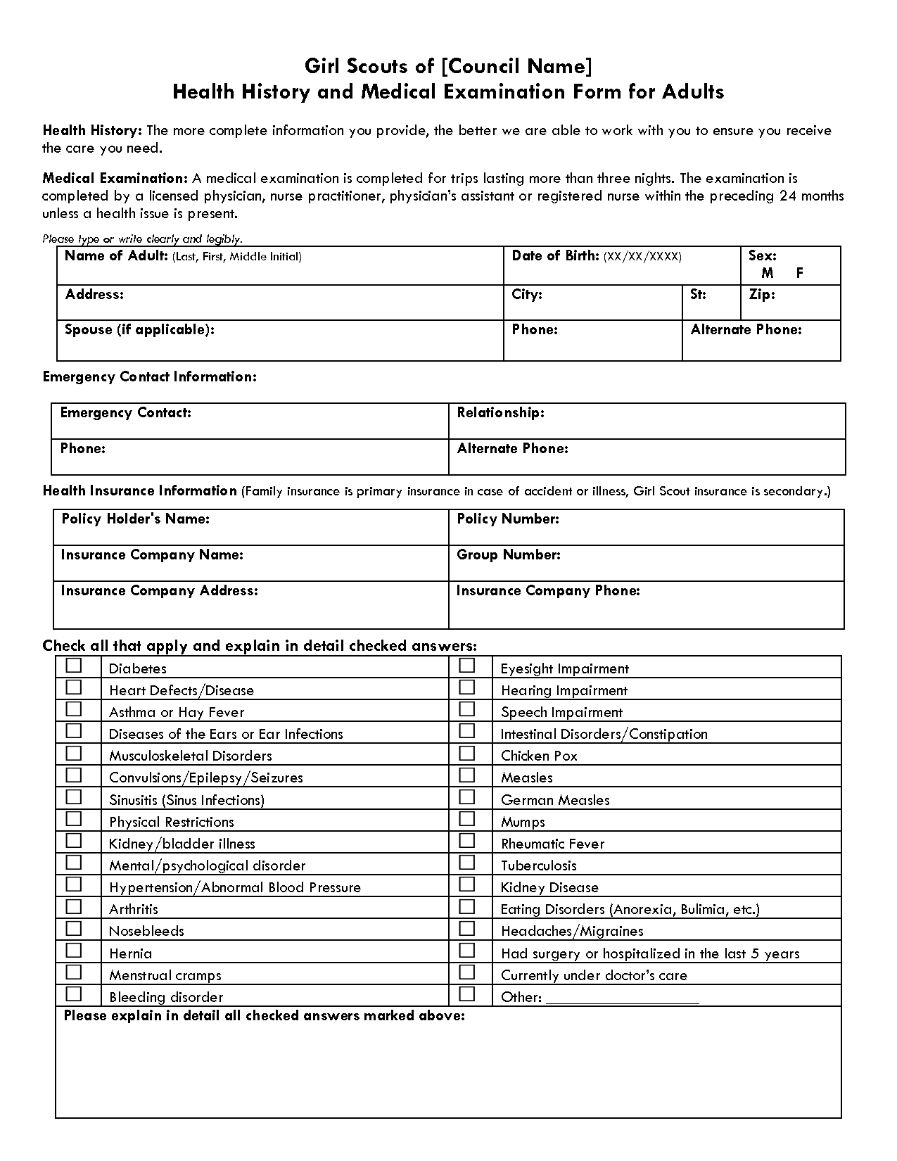 medical examination form Fill Online, Printable, Fillable, Blank 