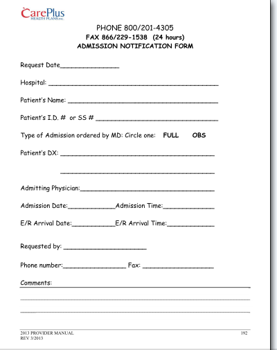 Example patient Admission notification form | Medical billing cpt Example patient Admission notification form | Medical billing cpt
