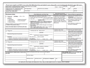School Medical Forms School Medical Forms