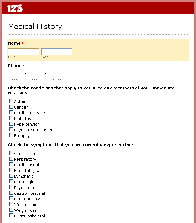How to Create a Medical Online Form | Smashing Forms