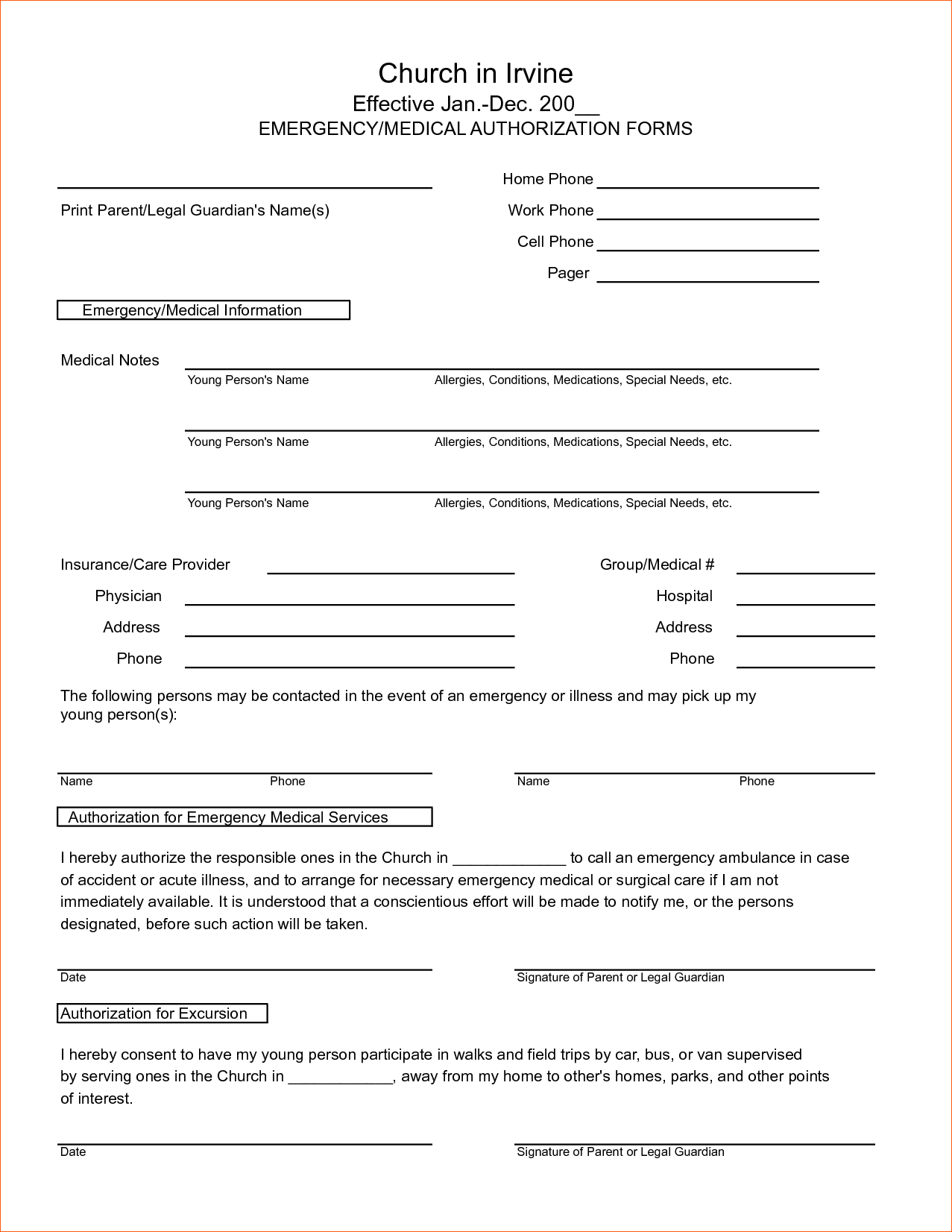 Medical Authorization Form Template. generic consent form template 