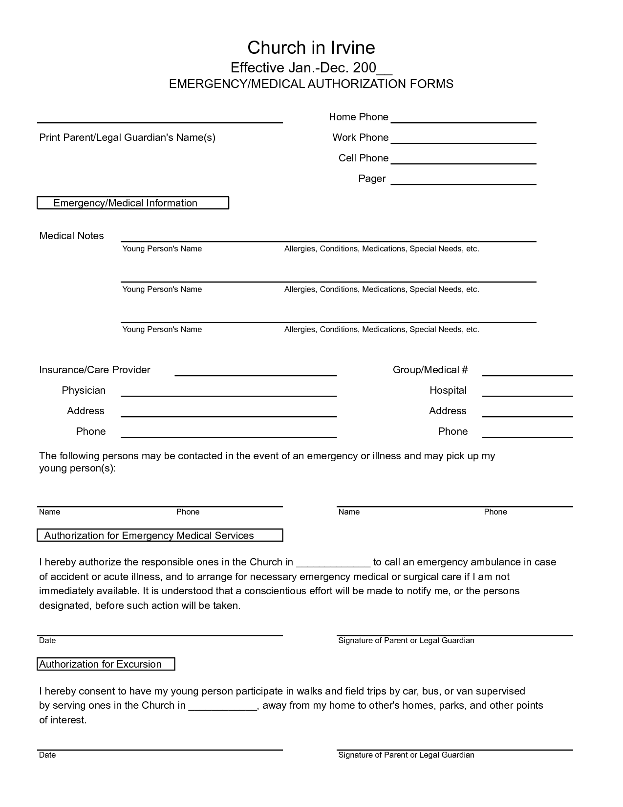free medical form templates