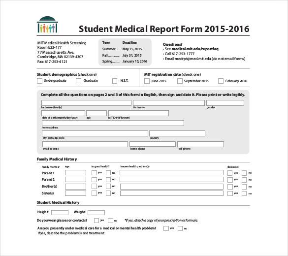 8+ Medical Report Templates Free Sample, Example, Format 