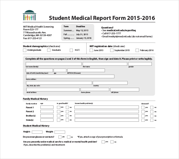 8+ Medical Report Templates Free Sample, Example, Format 8+ Medical Report Templates Free Sample, Example, Format