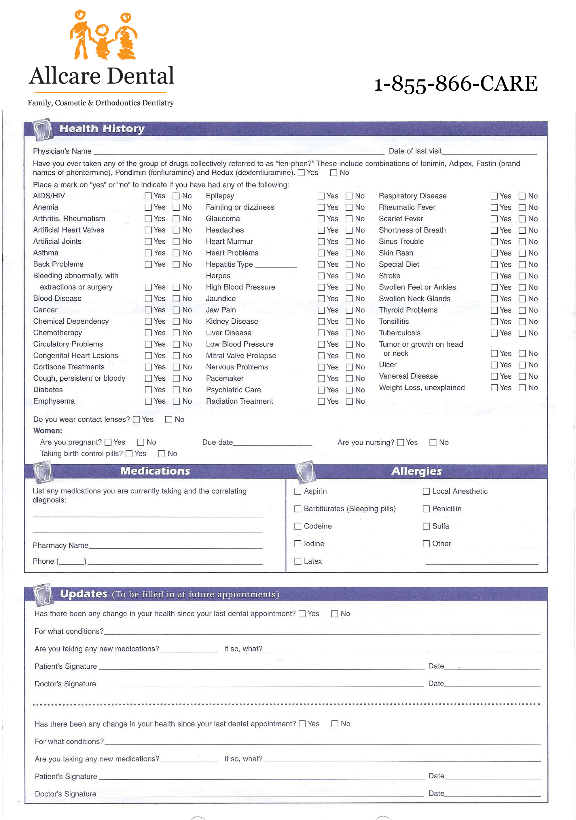 Free Dental Forms Templates