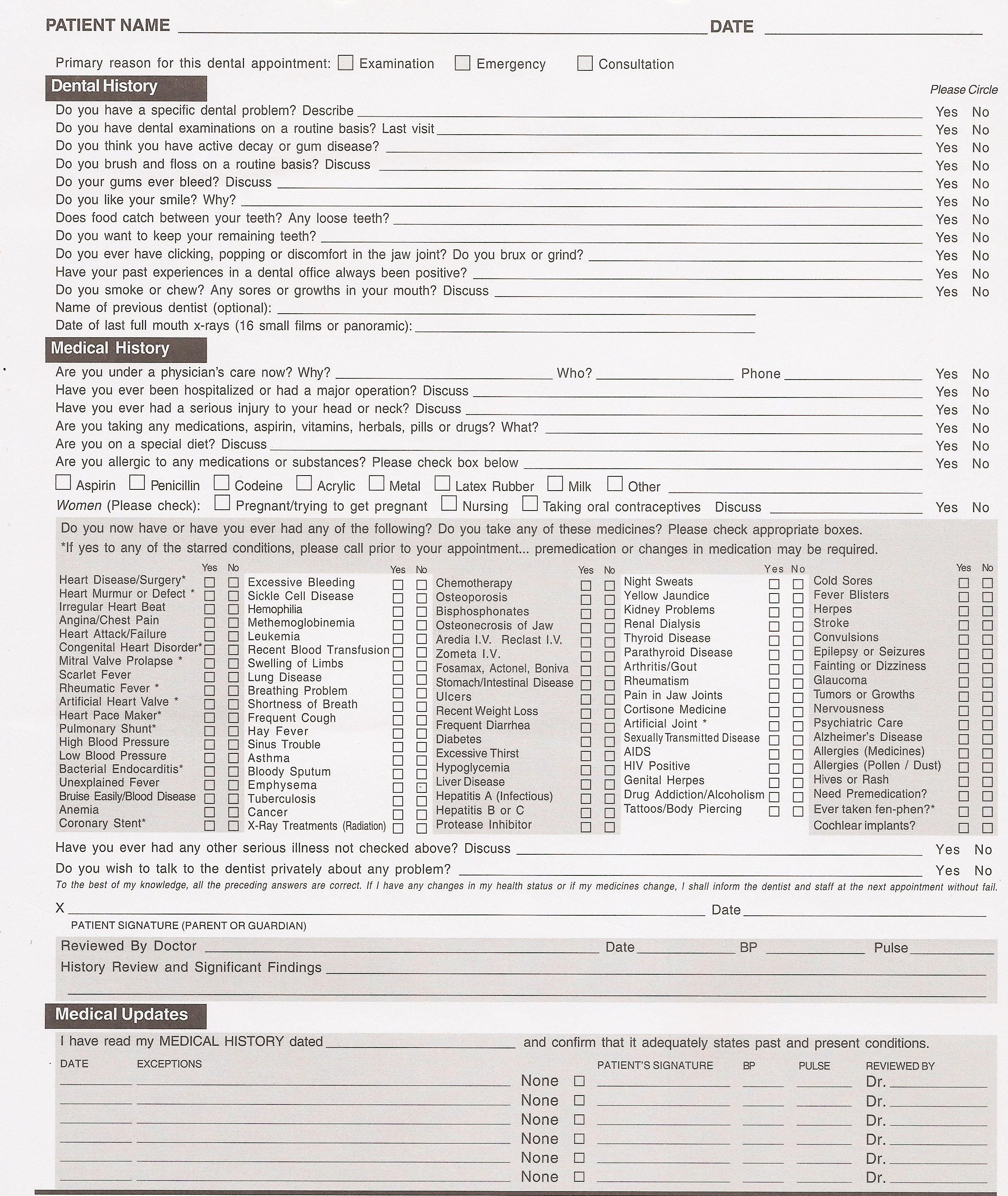 Giangrasso Dental Associates | Medical History Form for New Patients Giangrasso Dental Associates | Medical History Form for New Patients