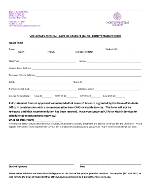 leave application form for employee