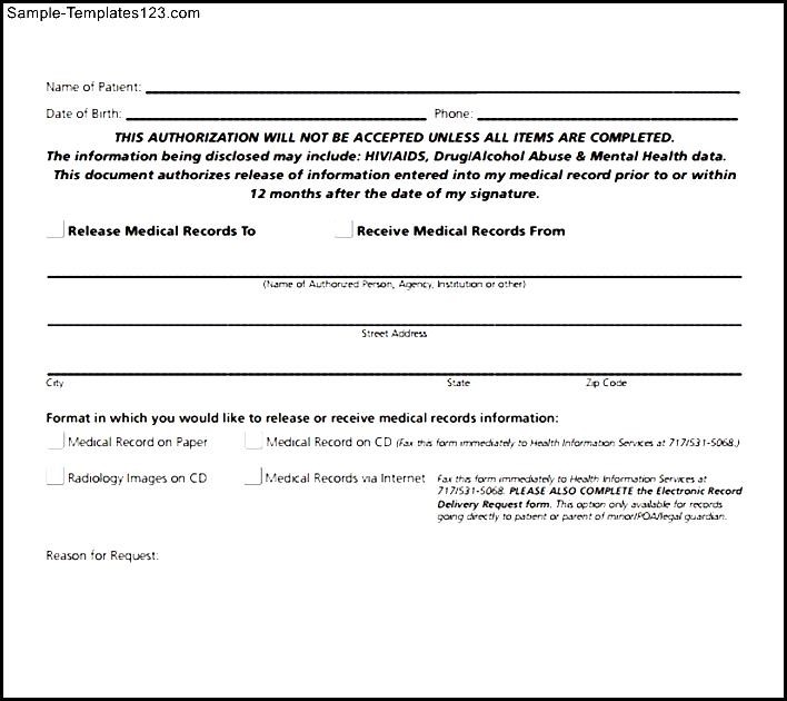 Medical Release Forms | Templates in Word and PDF Format Medical Release Forms | Templates in Word and PDF Format
