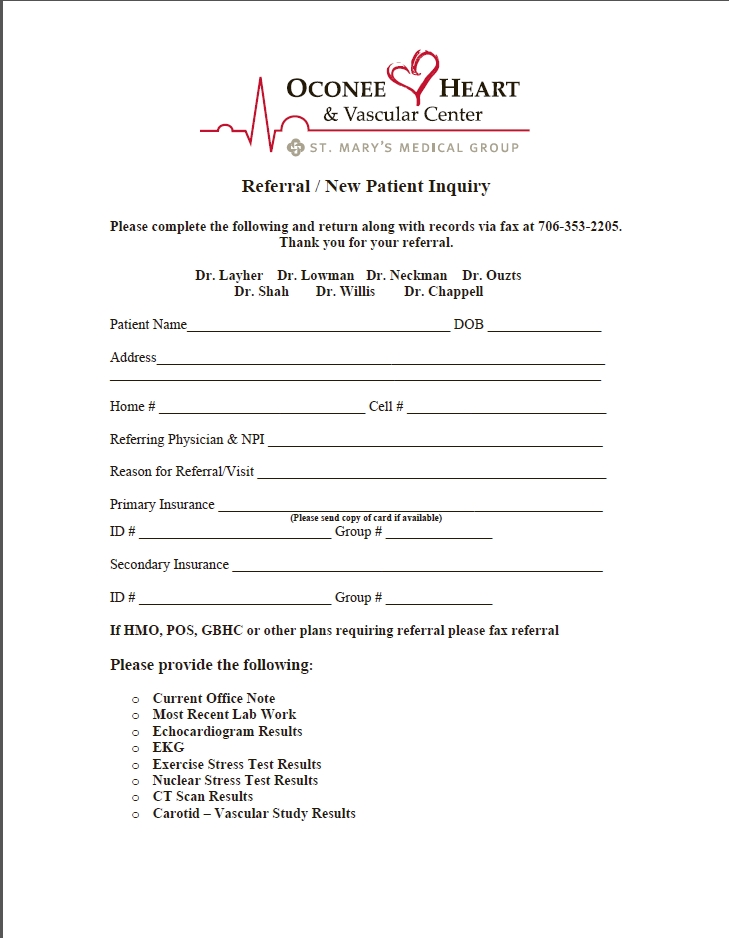 Medical Referral Form – templates free printable