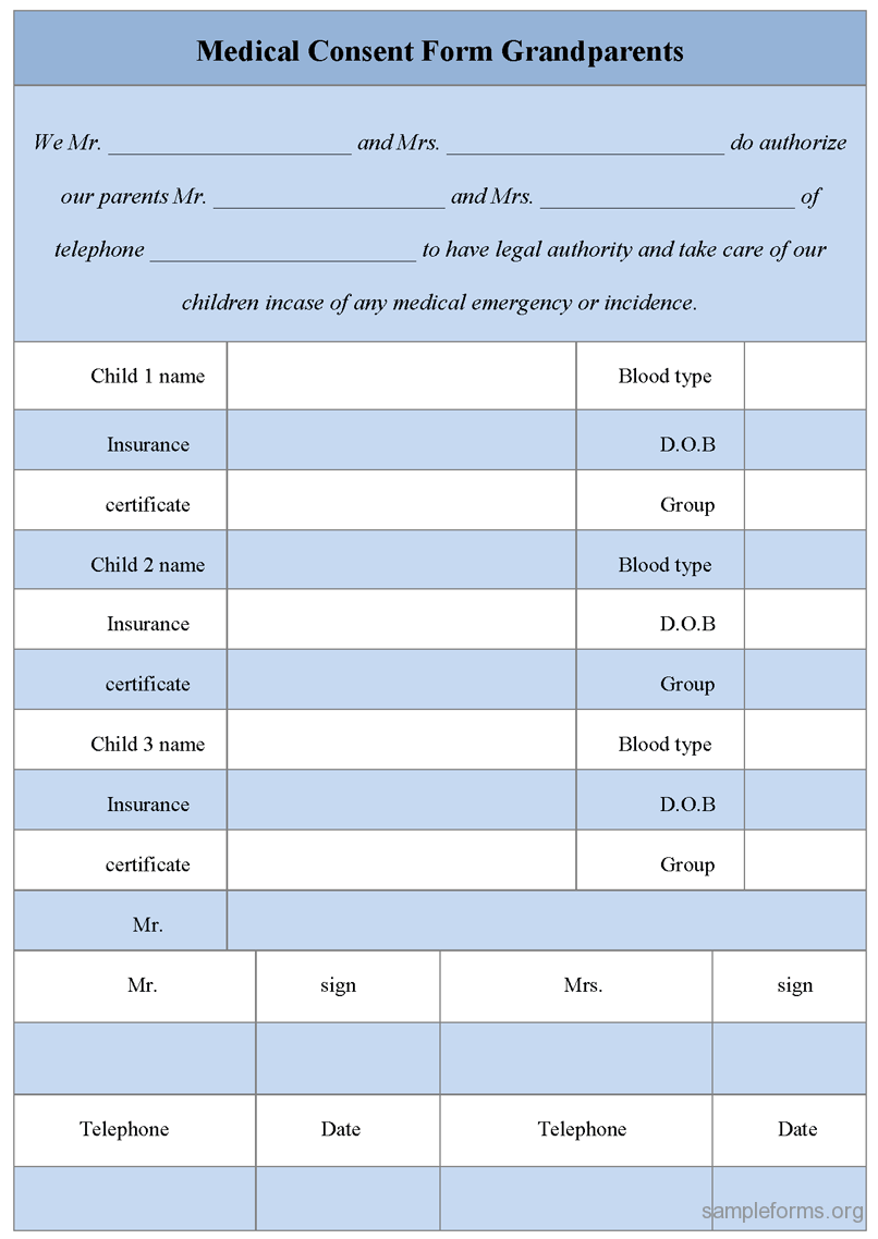 Medical Consent Form Grandparents, Sample Medical Consent Form Medical Consent Form Grandparents, Sample Medical Consent Form