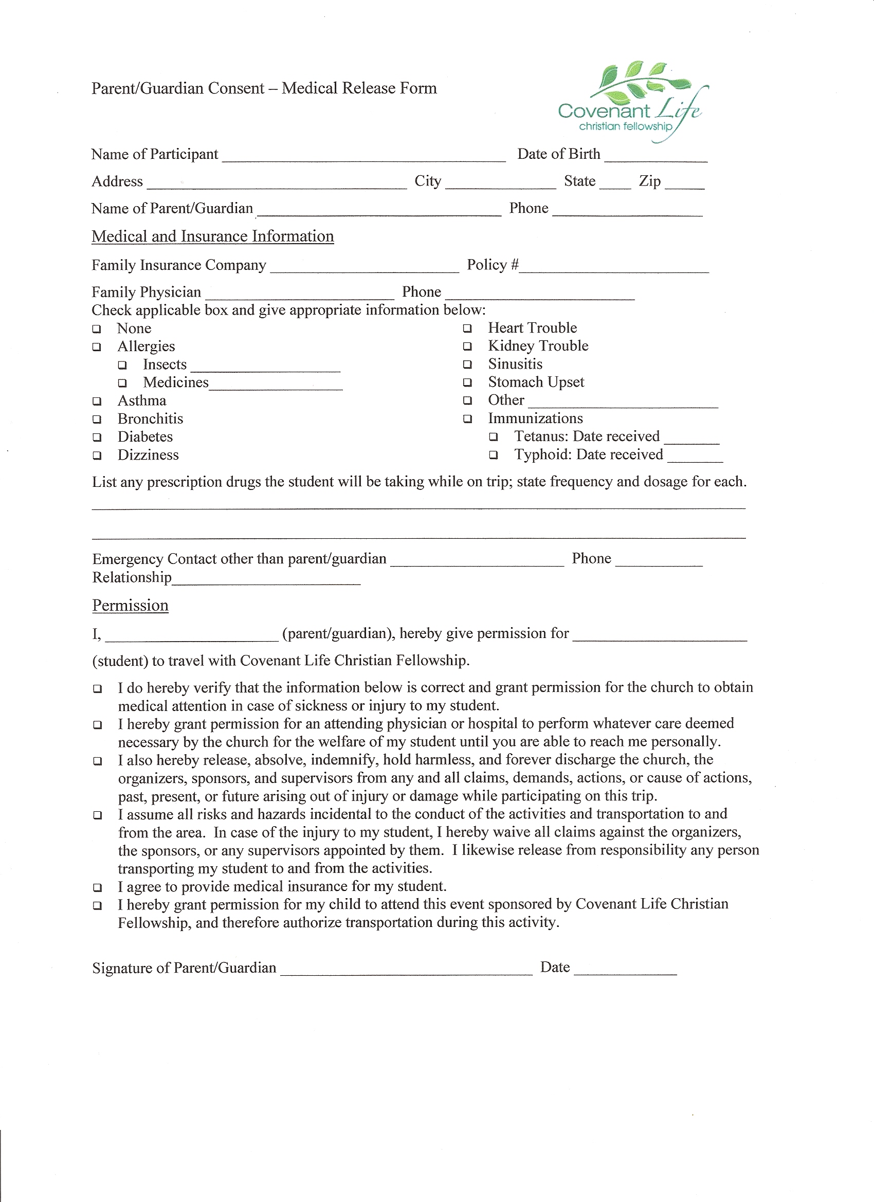 Printable Medical Release Form For Children. medical authorization 