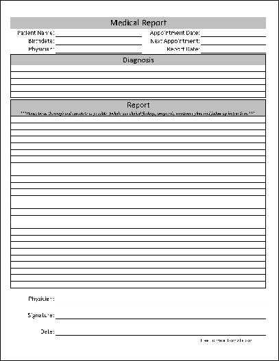 Free Basic Medical Report from Formville Free Basic Medical Report from Formville
