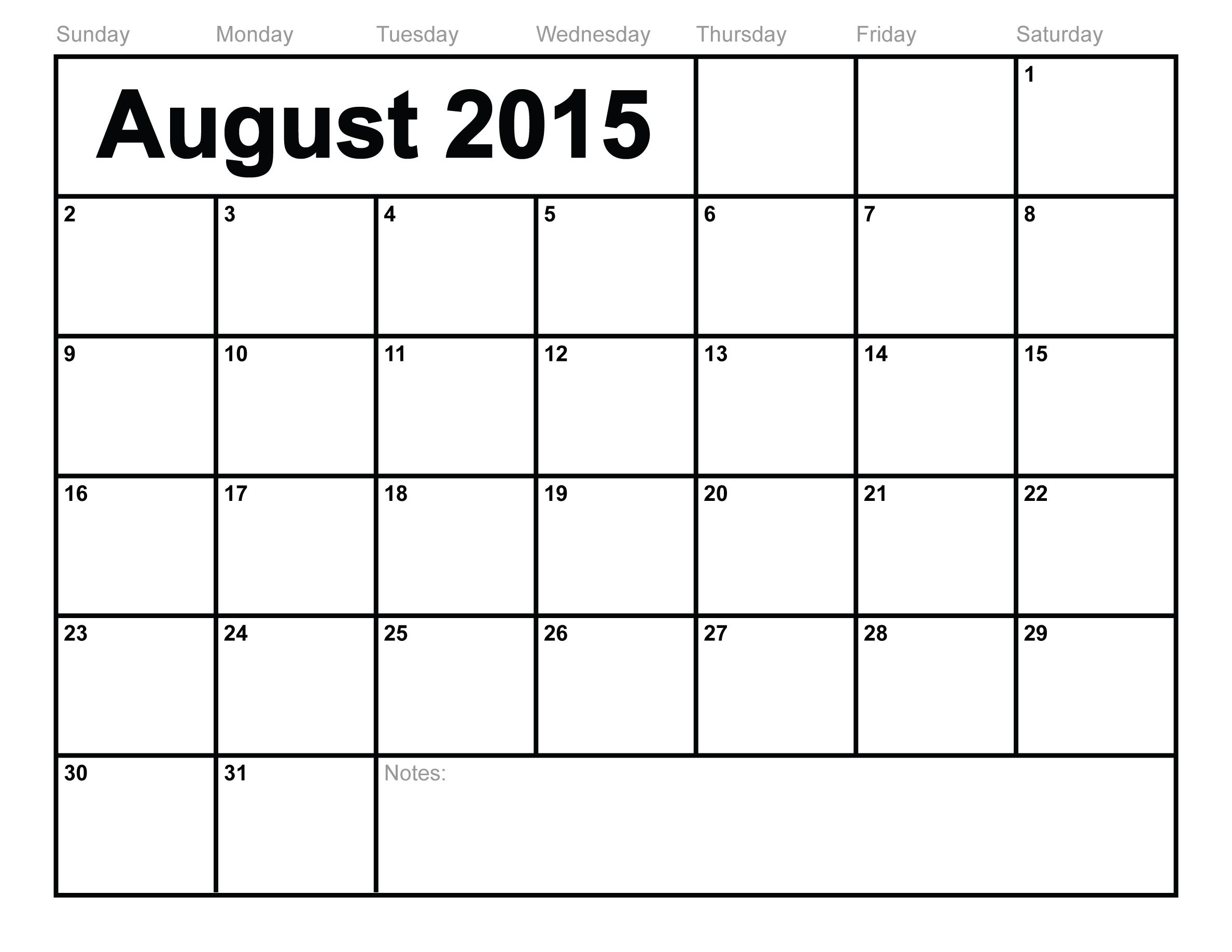 monthly calendar to print