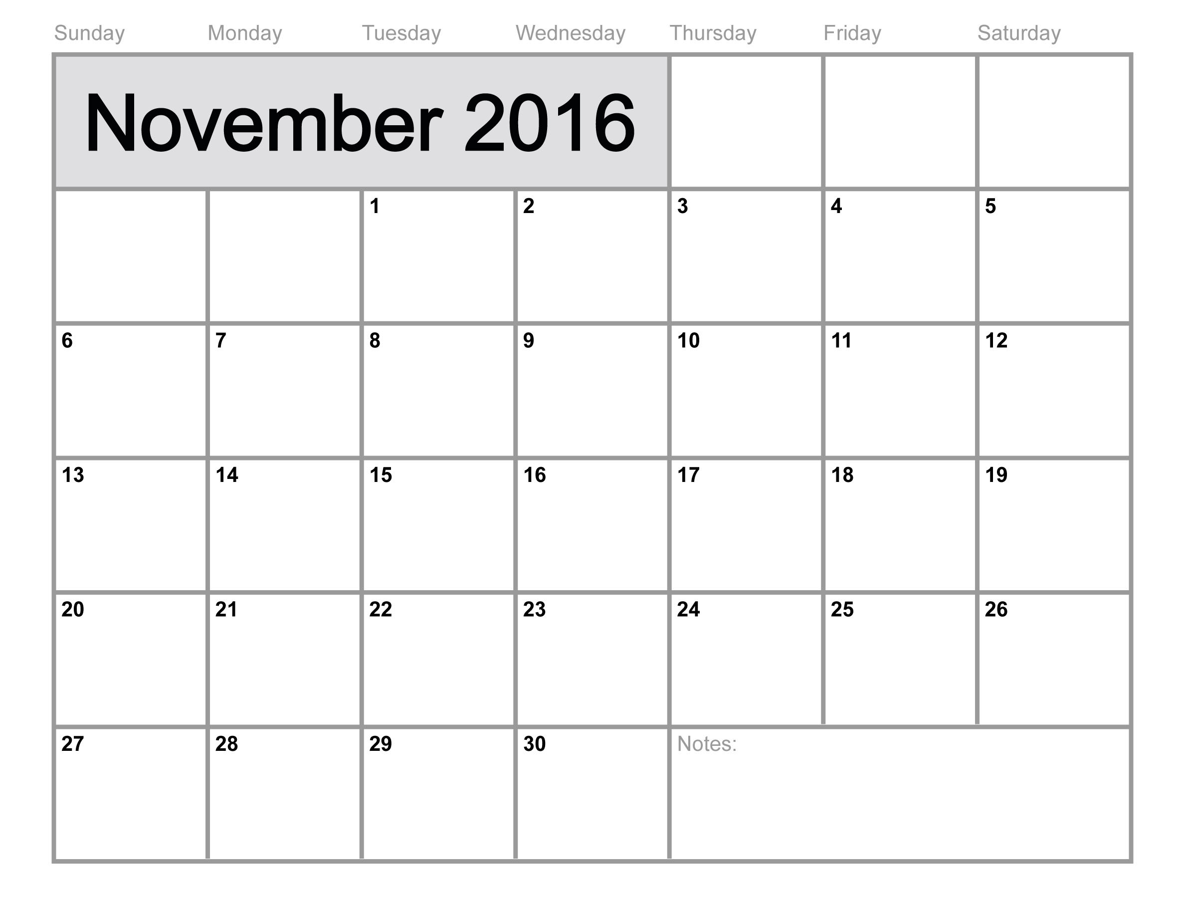 November 2017 Printable Calendar Templates | Free Printable 