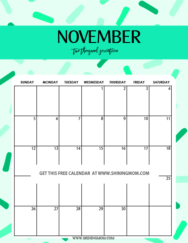 Fun and Cute 2017 Calendar Printable!