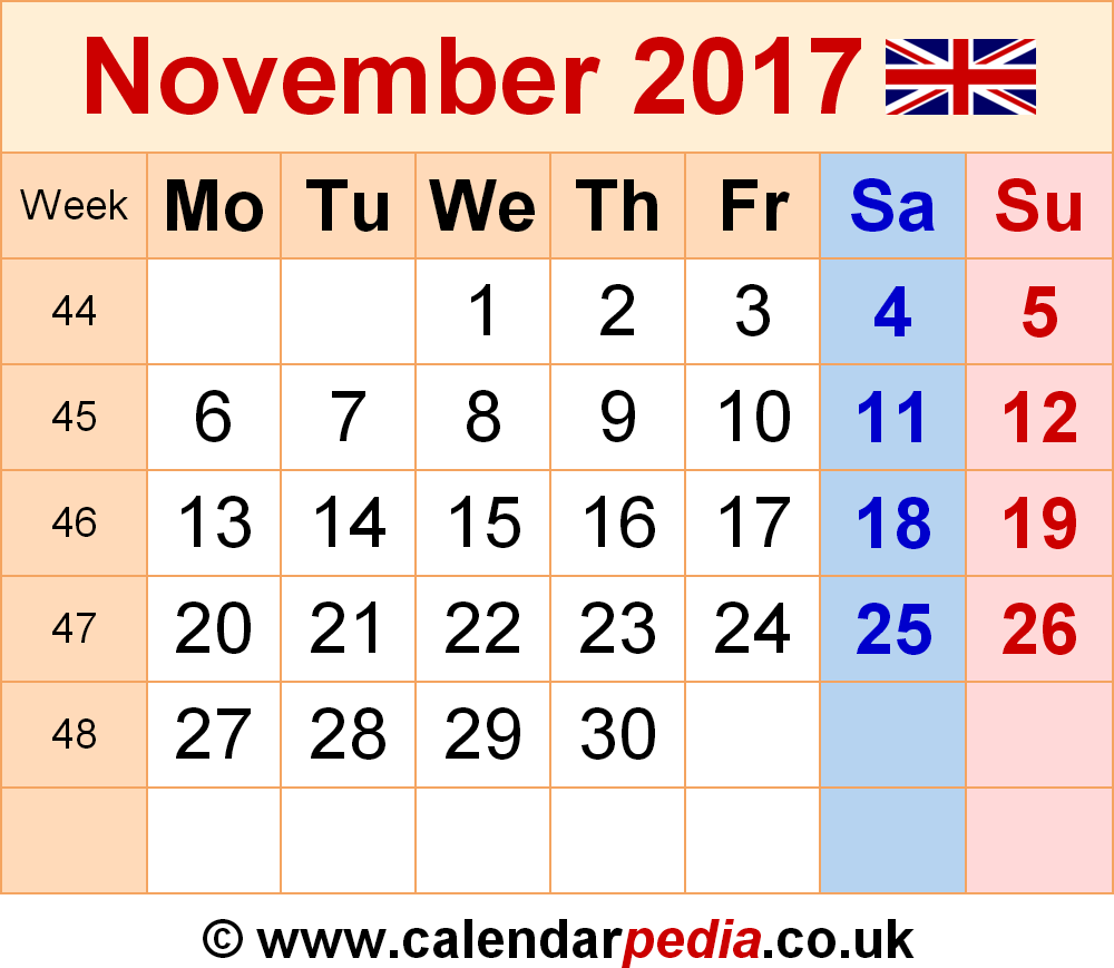 November 2017 Calendar Pdf | monthly calendar printable November 2017 Calendar Pdf | monthly calendar printable