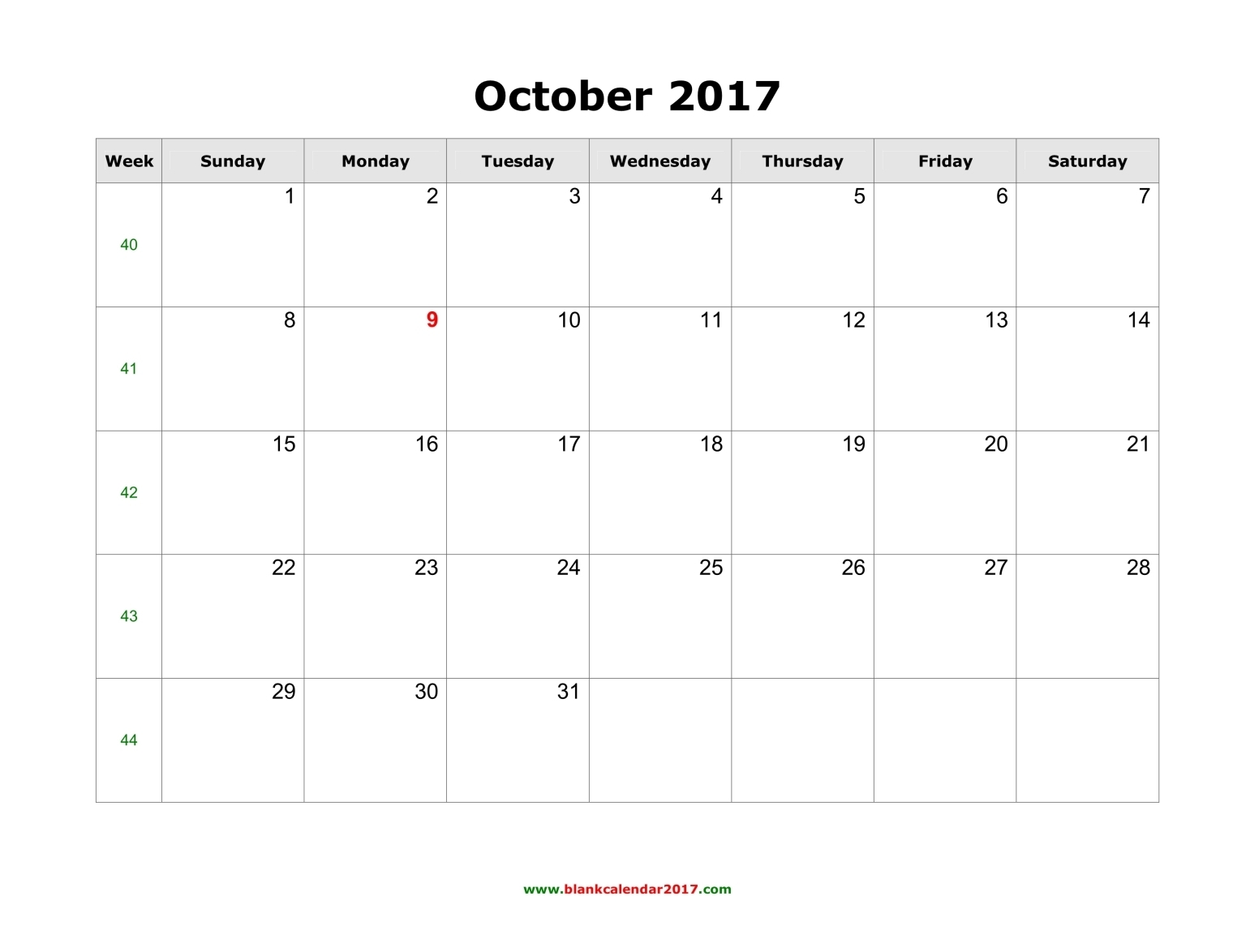 October 2017 Calendar Canada | monthly calendar printable October 2017 Calendar Canada | monthly calendar printable