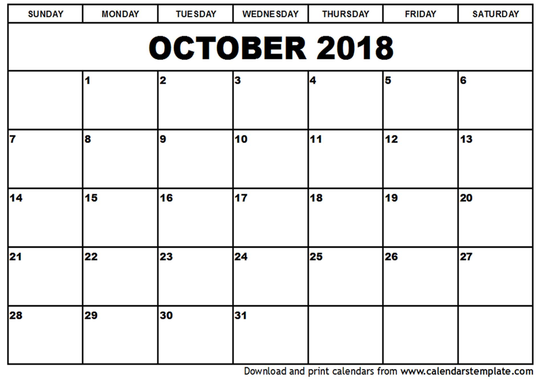 2018 Calendar Templates and Images 2018 Calendar Templates and Images