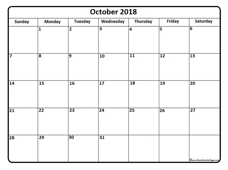 October 2018 Roman Catholic Saints Calendar