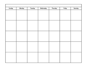 Printable Calendar Template 2015 and Blank Calendars Printable Calendar Template 2015 and Blank Calendars