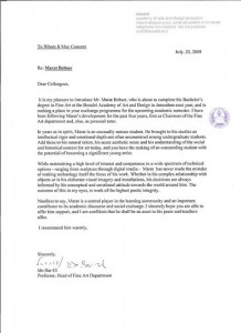 recommendation letter for college admission Best Letter Example