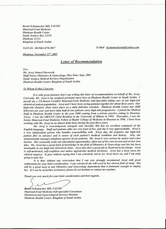 Recommendation Letter Medical Doctor reference letter medical 