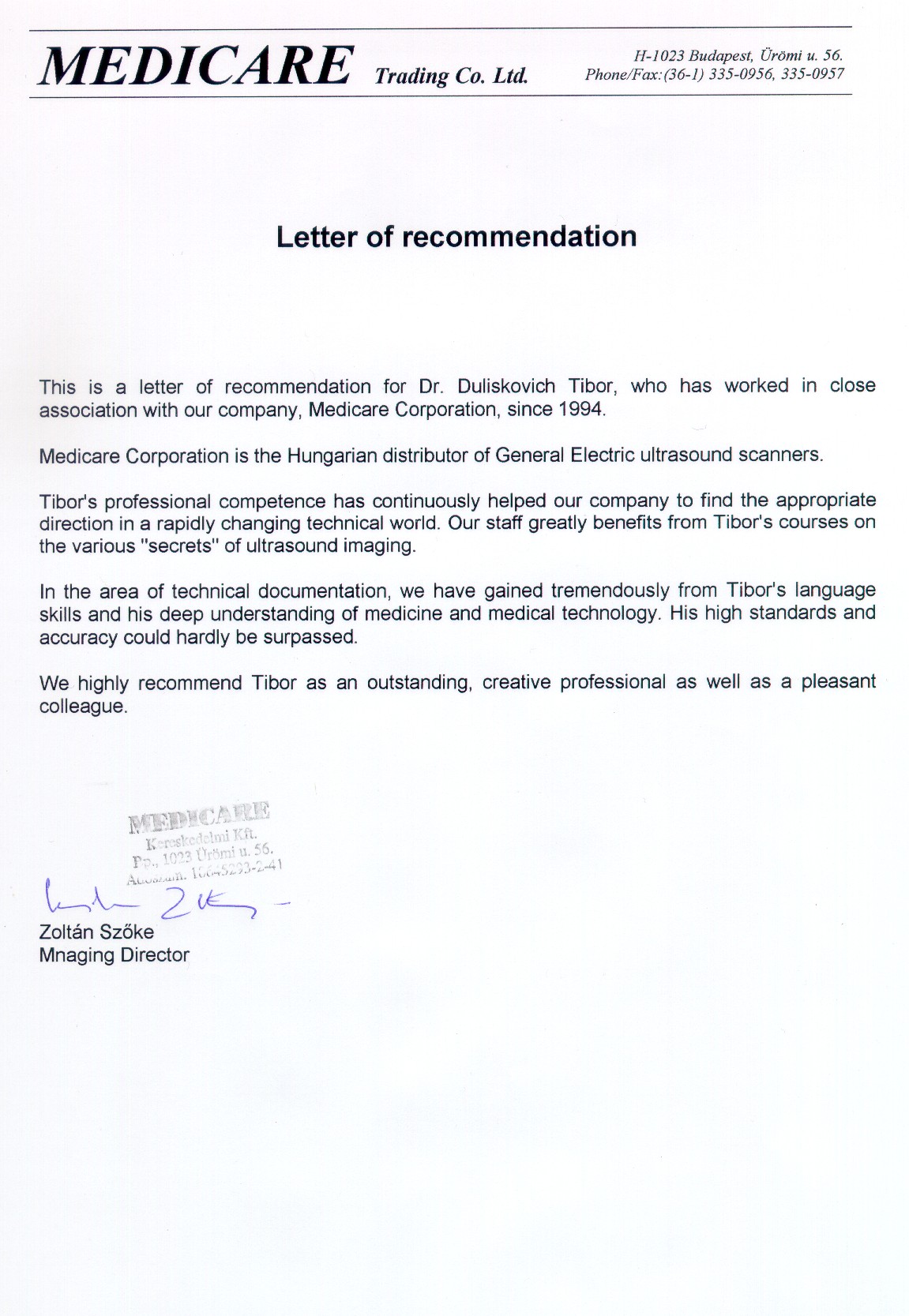 Sample Recommendation Letter For Medical Doctor Cover Letter Sample Recommendation Letter For Medical Doctor Cover Letter