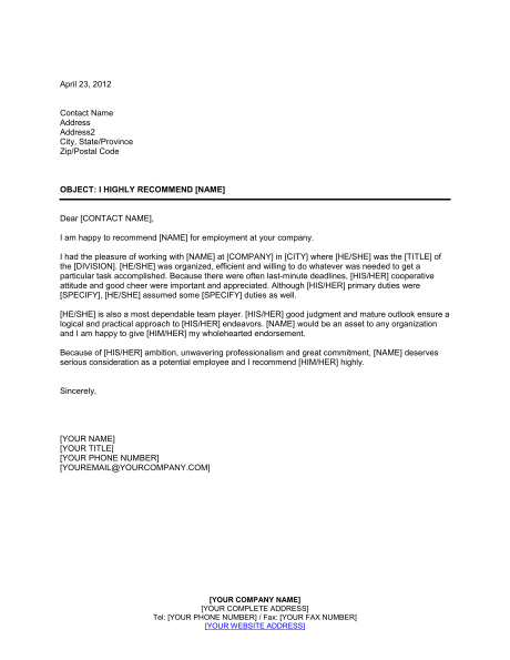 1000+ ideas about Employee Recommendation Letter on Pinterest 