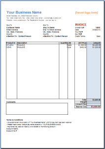 Excel Invoice Template | Invoice Template Gallery