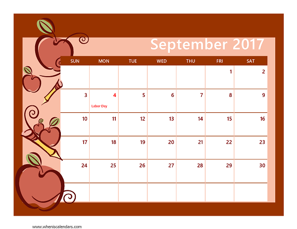 September 2017 Calendars for Word, Excel & PDF September 2017 Calendars for Word, Excel & PDF