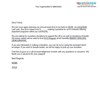 Samples of Non Profit Fundraising Letters Samples of Non Profit Fundraising Letters