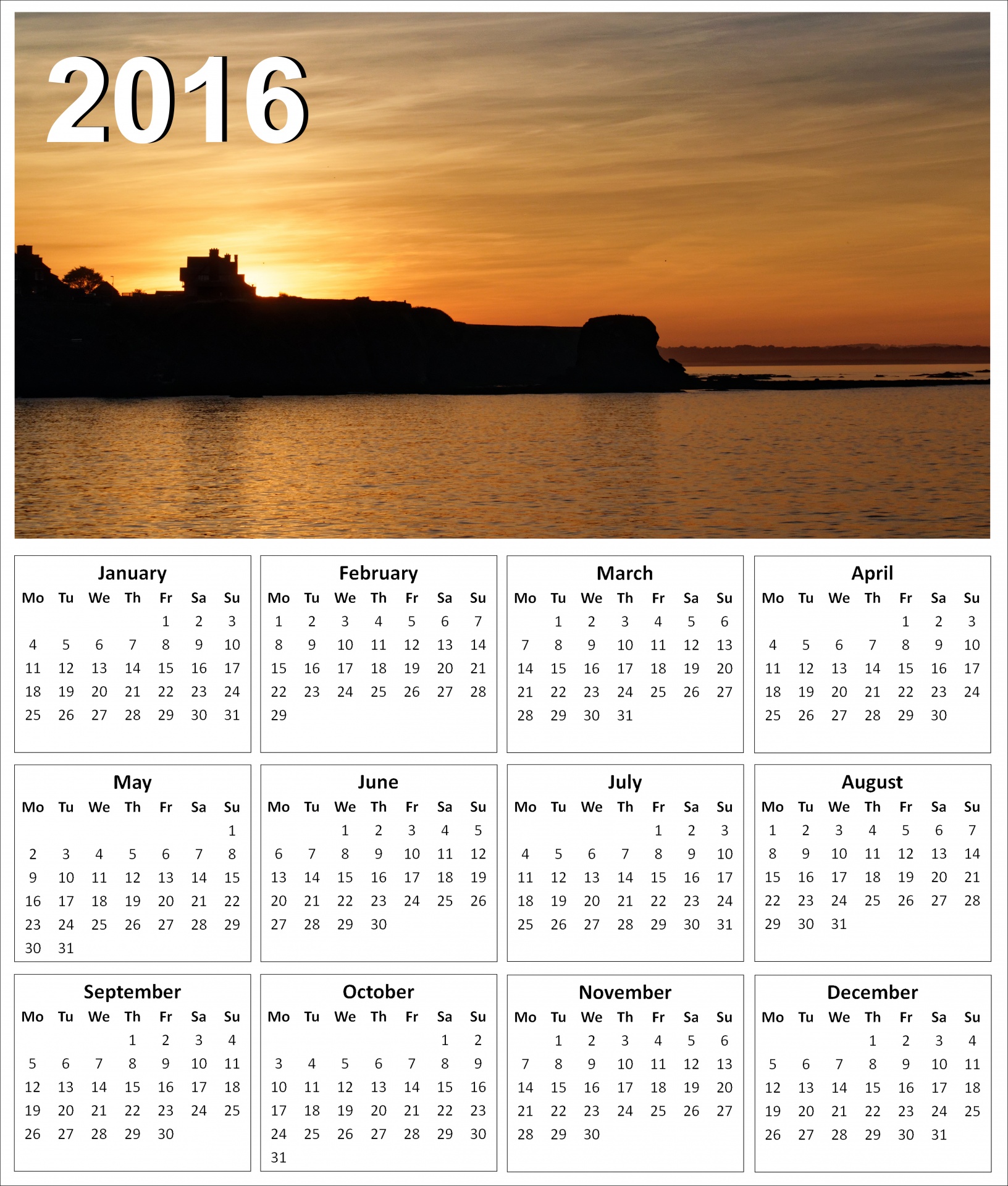 2016 Sunset Calendar Free Stock Photo Public Domain Pictures 2016 Sunset Calendar Free Stock Photo Public Domain Pictures