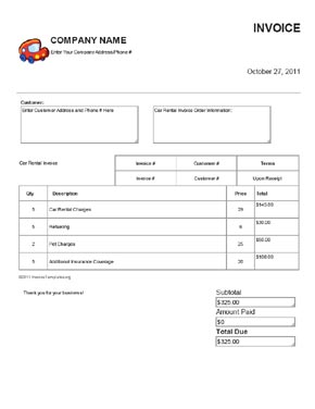Car Invoice Template – 8+ Free Word, Excel, PDF Format Download 