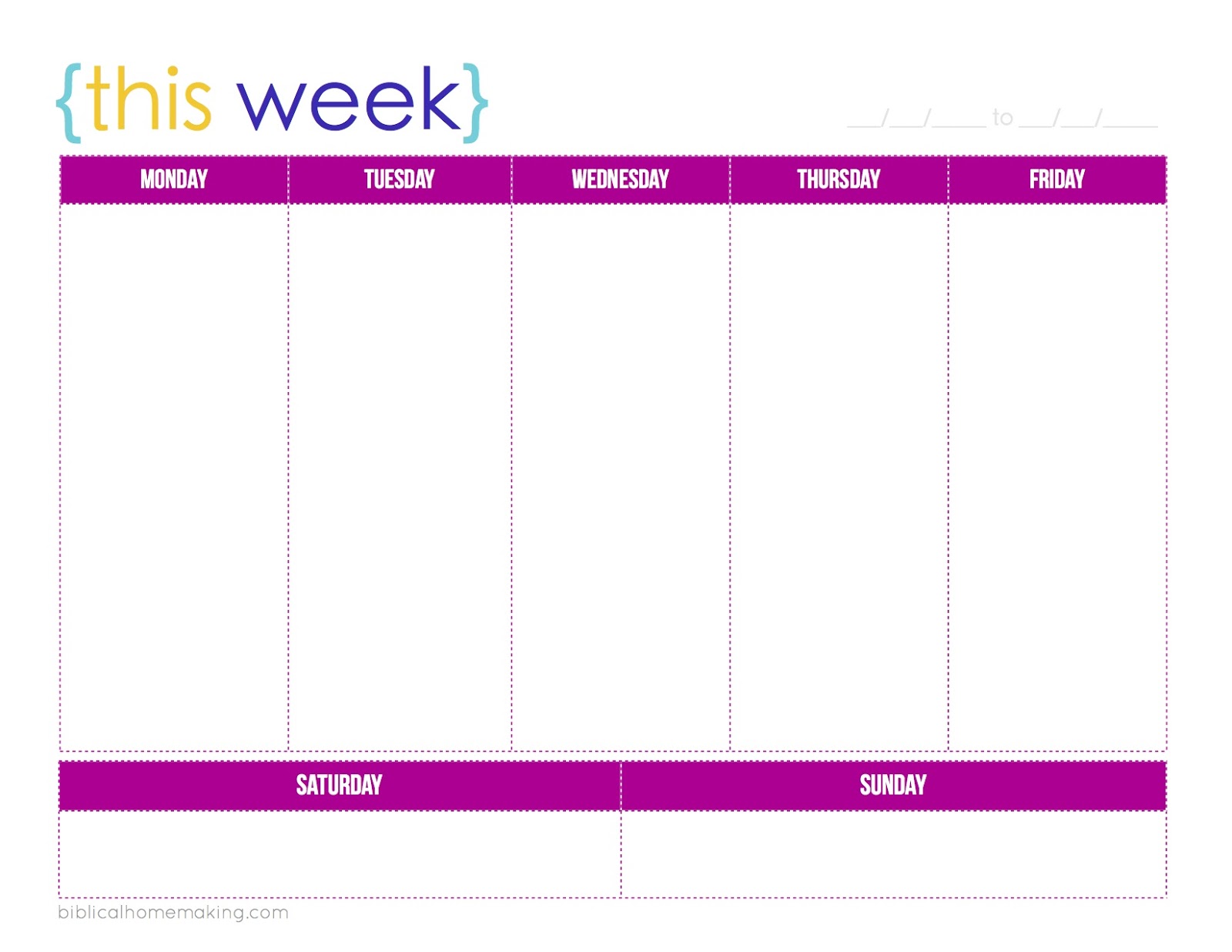 1000+ ideas about Weekly Planner Printable on Pinterest | Weekly 